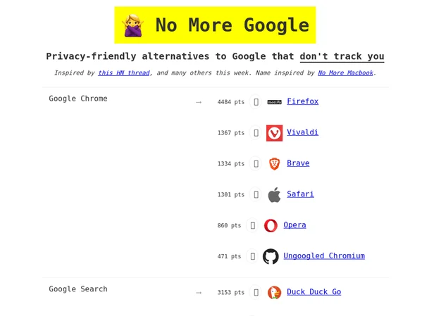 no more google