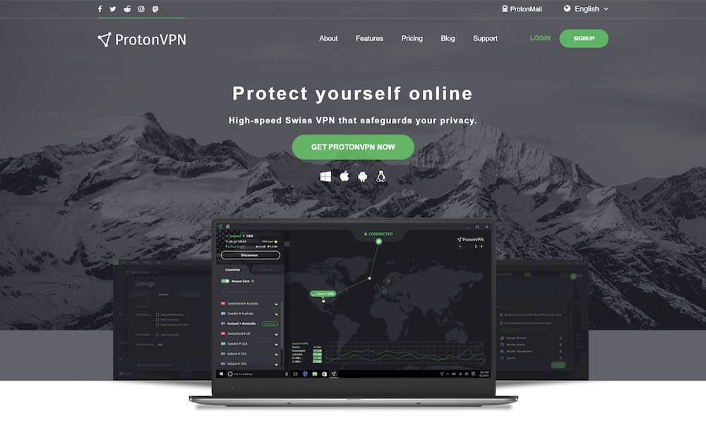 Protect yourself online_ProtonVPN使用，提供1個免費方案