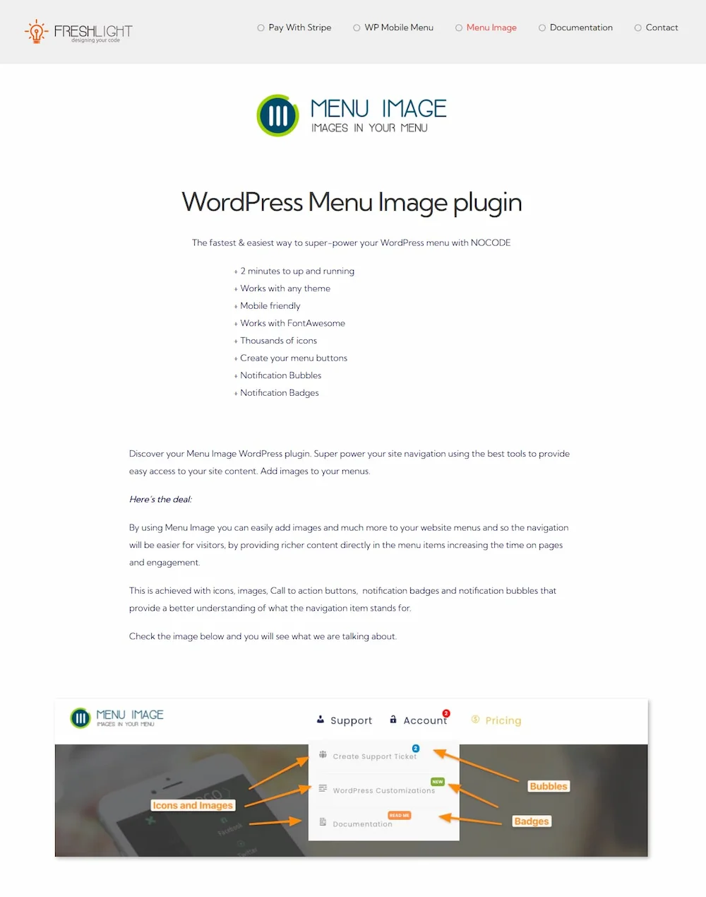 wordpress外掛 第 14 彈 – Menu Image – WordPress 選單圖片外掛 2 Menu Image 網站截圖